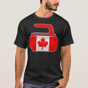 Camiseta Canadiano Bandeira do Canadá - Pedra do Curling d