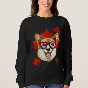Camiseta Canadiano Corgi Dog Maple Leaf Patriotic Canada Fl