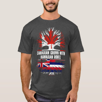 Camiseta Canadiano crescido com as raízes havaianas e bande