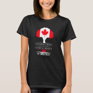 Camiseta Canadiano crescido com bandeira iemenita do Iêmen