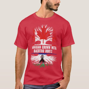 Camiseta Canadiano crescido com base nas raízes canadenses 