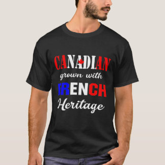 Camiseta Canadiano crescido com patrimônio francês