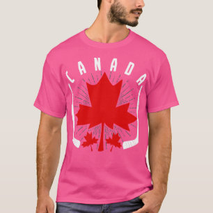Camiseta Canadiano de Hóquei no Gelo Folha do Canadá