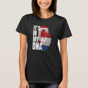 Camiseta Canadiano E Holanda Misturar DNA Heritage Flag