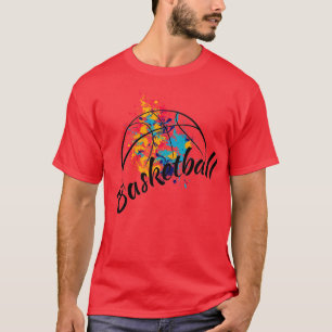 Camiseta Canais de Basquete de Aquarela