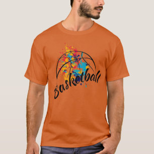 Camiseta Canais de Basquete de Aquarela