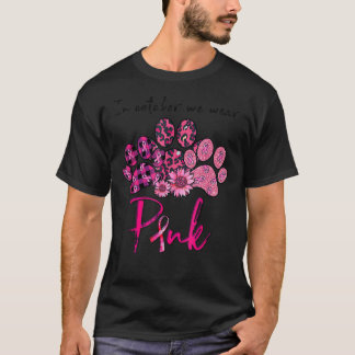 Camiseta Canais De Cães Em Outubro Vestimos Cancer Rosa Awa