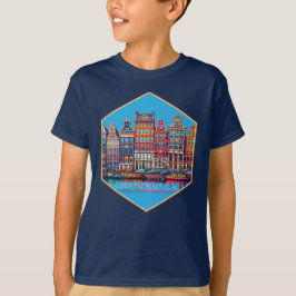 Camiseta Canal Amsterdã Holanda Europa