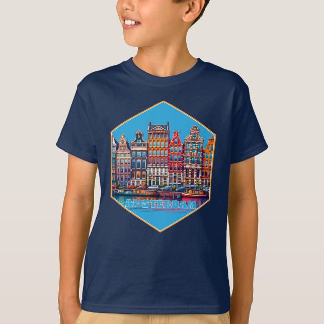 Camiseta Canal Amsterdã Holanda Europa (Frente)