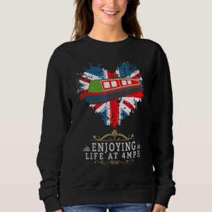 Camiseta Canal Boat & Narrowboat Idea com bandeira da bande