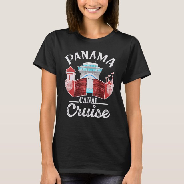 Camiseta Canal Do Panamá Cruise Homens Mulheres Meninos E M (Frente)
