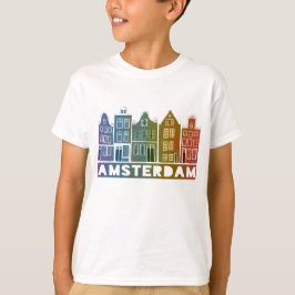 Camiseta Canal House Row Amsterdam Holland Coloração Holand