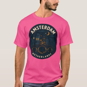 Camiseta Canal Noturno de Amesterdã - Países Baixos