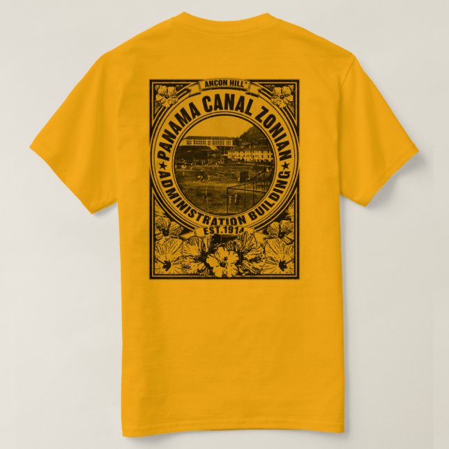 Camiseta Canal Zônico do Panamá, Edifício de Administrações (Verso do Design)