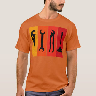 Camiseta Canalização de Vintage Retro para Canalizador