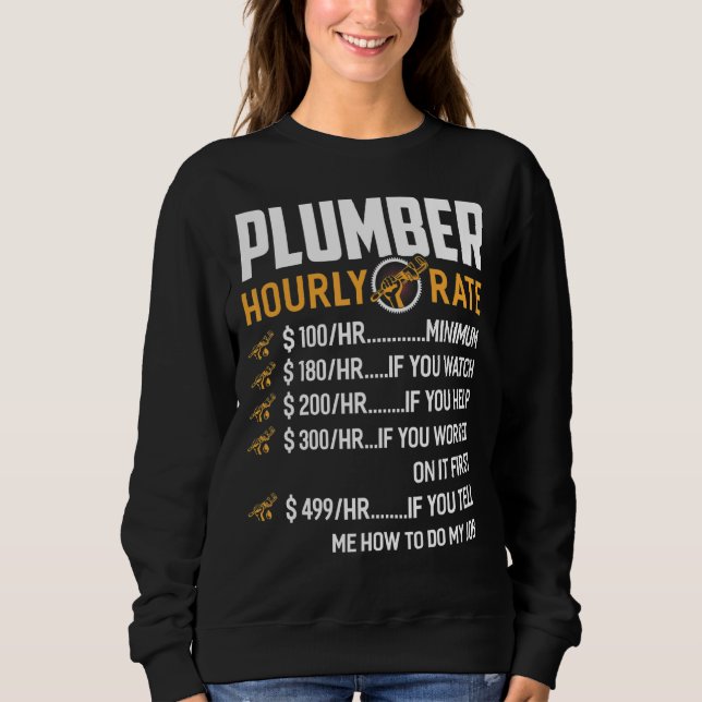 Camiseta Canalizador de Taxa Horária Plumber Plumber Plumbe (Frente)
