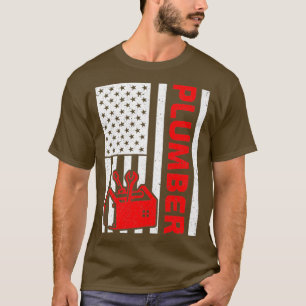 Camiseta Canalizador Vintage Bandeira Americana Patriótica