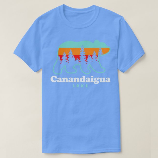 Camiseta Canandaigua Lake NY Finger Lagos Nápoles NY (Frente do Design)