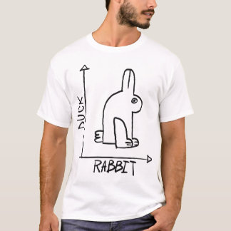 Camiseta Canard ou lapin illusion d 'optique drôle