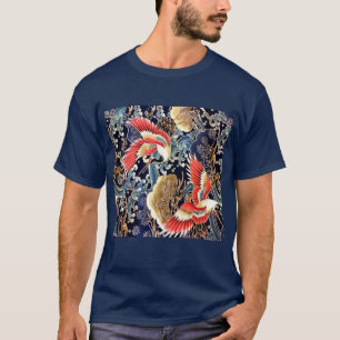 Camiseta CANAS DE VOO,ONDAS,FLORES DE PRIMAVERA Japonesas