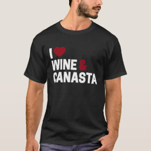 Camiseta Canasta Para Mulheres Eu Adoro Vinho Canasta Engra