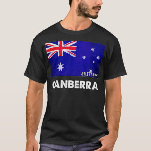 Camiseta Canberra Austrália Flag Canberra