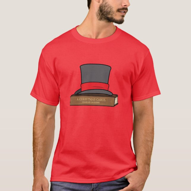 Camiseta Canção de natal do Natal com chapéu alto (Frente)