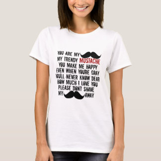 Camiseta Canção engraçada do Moustache do bigode