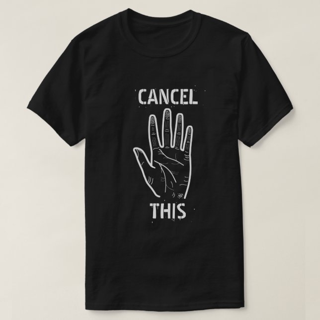 Camiseta Cancelar piada cultural (Frente do Design)