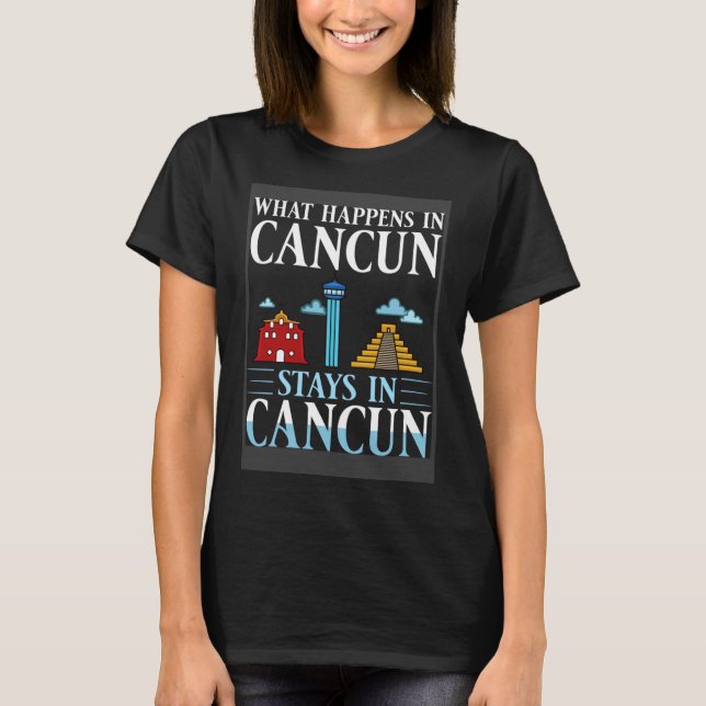 Camiseta Cancelar Viagem do Mapa Skyline da Cidade do Méxic (Frente)