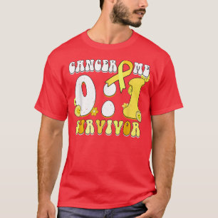 Camiseta Cancer 1 0 Sobrevivente de câncer de infância retr
