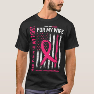 Camiseta Cancer A Luta Dela É A Minha Luta Eu Visto A Mulhe