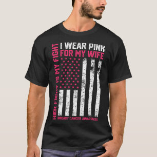 Camiseta Cancer A Luta Dela É A Minha Luta Eu Visto A Mulhe