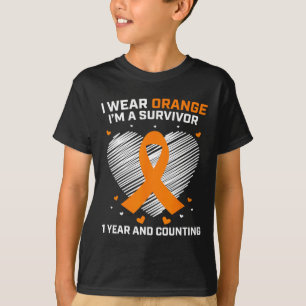 Camiseta Cancer Ano Livre De Leucemia Sobrevivência Oferece