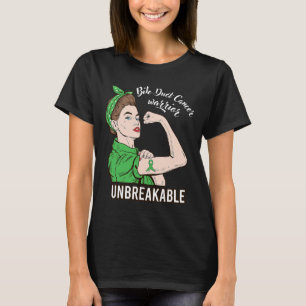 Camiseta Cancer Bile Duct Guerreira Ininterrupta Fortes Mul