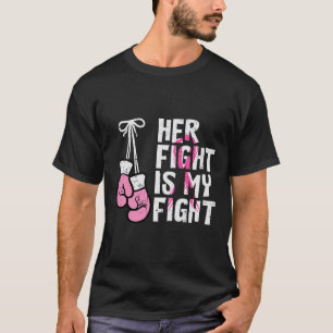 Camiseta Cancer Boxando Luvas Ela Luta Minhas Mulheres Home