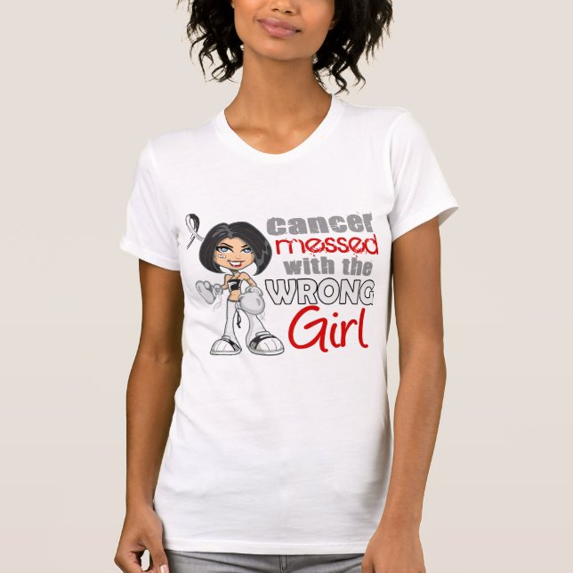 Camiseta Cancer Carcinoid sujado com Girl.png errado (Frente)