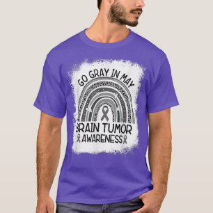 Camiseta Cancer Cerebral Sensibilização Para Ir Cinza Em Ma