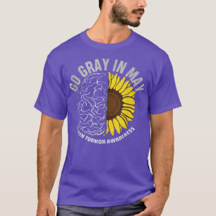Camiseta Cancer Cerebral Sensibilização Vai Cinza Em Maio