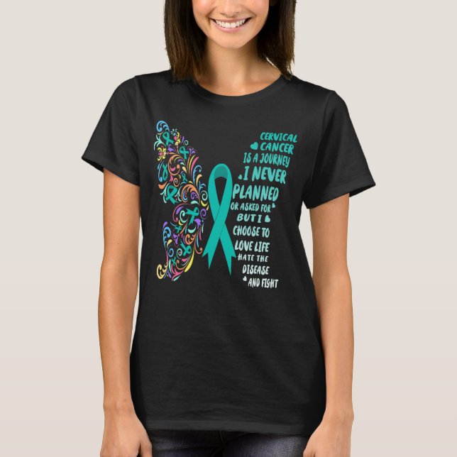 Camiseta cancer cervical luta ao vivo (Frente)