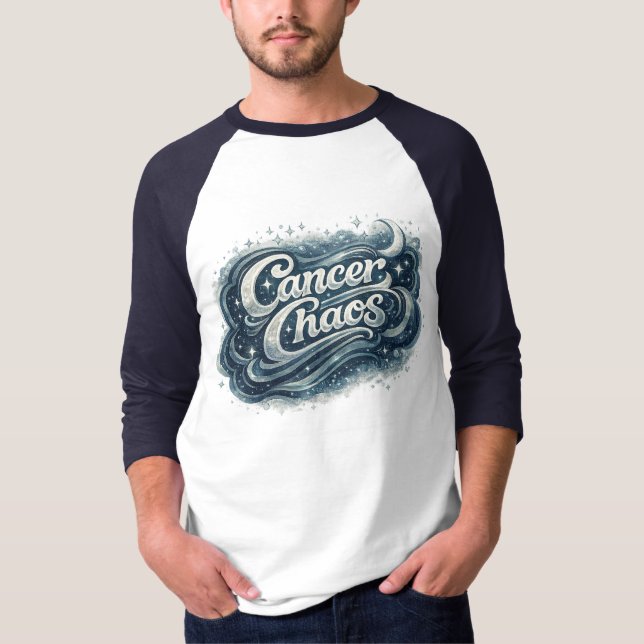 Camiseta Cancer Chaos | Moody Moon Zodiac Astrology Shirt (Frente)