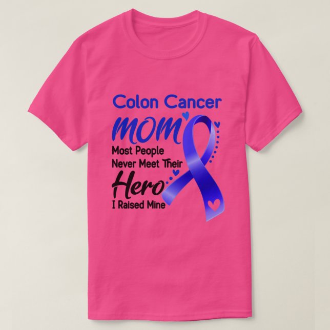 Camiseta Cancer Colon MOM A Maioria Das Pessoas Nunca Encon (Frente do Design)