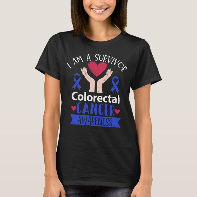Camiseta Cancer Colorectal de Sensibilização do Cancer (Frente)