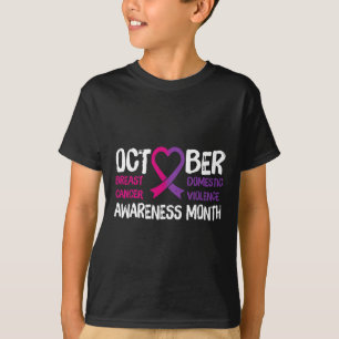 Camiseta Cancer Da Família E Violência Doméstica Awarene