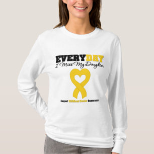 Camiseta Cancer da infância cada dia mim senhorita Meu
