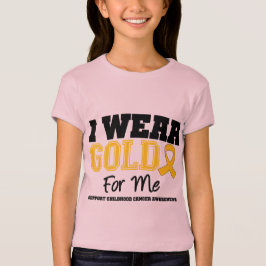 Camiseta Cancer da infância eu visto a fita do ouro para