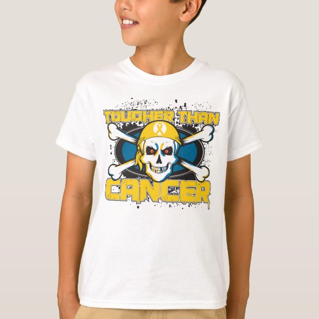 Camiseta Cancer da infância mais resistente do que o crânio (Frente)