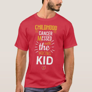 Camiseta Cancer da infância mexido com a consciência do gar