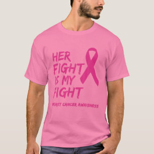 Camiseta Cancer Da Mama A Luta É Minha Fita Rosa Da Fita P