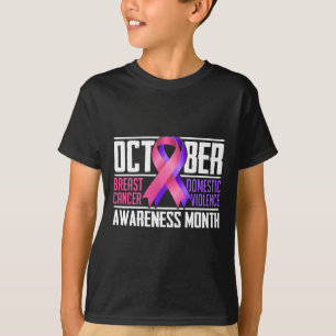 Camiseta Cancer Da Mama E Mês De Consciência Da Violência D